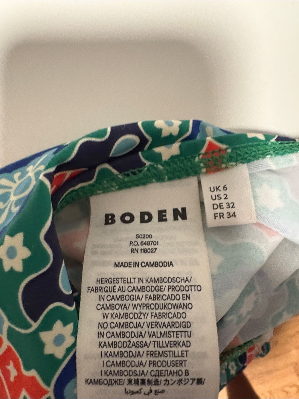 Boden Floral Halter Tankini Top - Picture 3 of 3